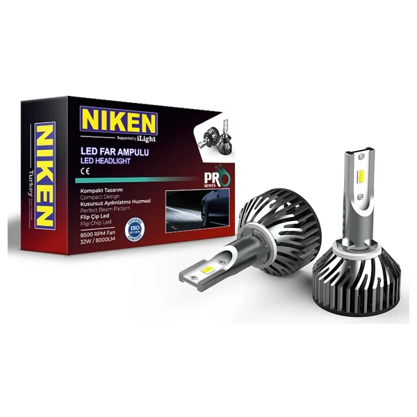 Niken Far Ampulü LED Xenon Pro Serisi H27 - Görsel 9
