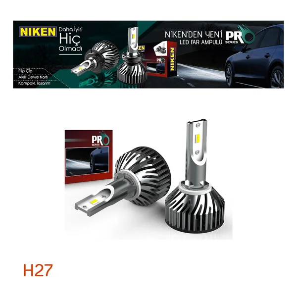 Niken Far Ampulü LED Xenon Pro Serisi H27 - Görsel 2