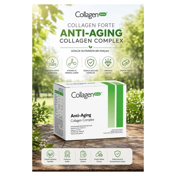 Collagen Forte Anti-Aging Collagen Complex 1500 mg 90 Tablet - Görsel 8