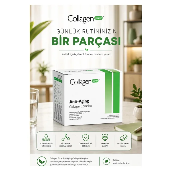 Collagen Forte Anti-Aging Collagen Complex 1500 mg 90 Tablet - Görsel 9