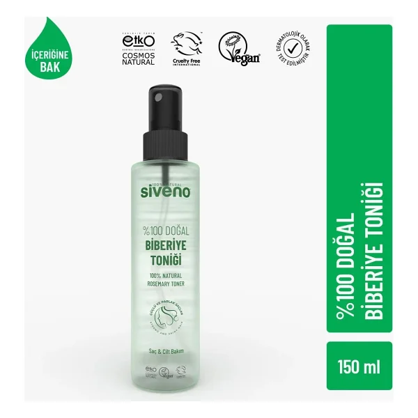 Siveno Doğal Biberiye Suyu Dökülme Karşıtı Ve Hızlı Uzatma Etkili 150 Ml Saç Toniği - Görsel 9