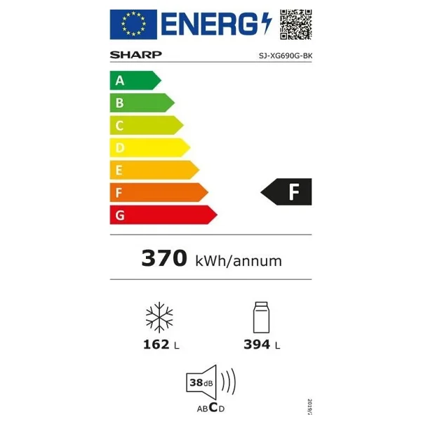 Sharp Sj-Xg690g-Bk Çift Kapılı No-Frost Buzdolabı - Görsel 2
