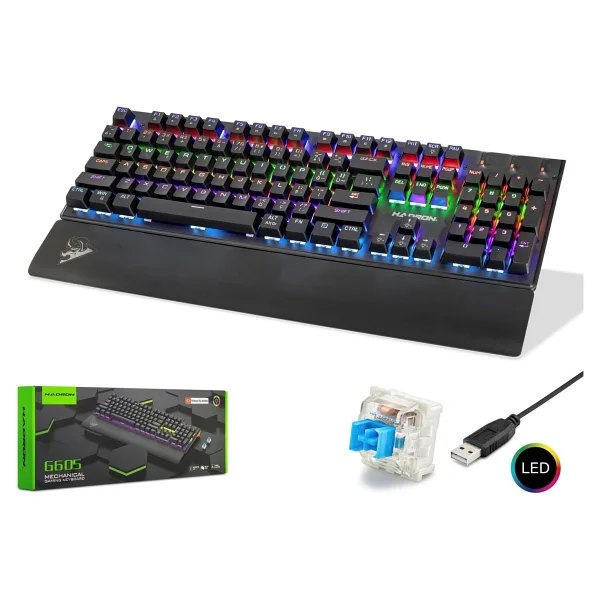 Hadron G605 RGB Blue Switch Kablolu Mekanik Oyuncu Klavyesi - Görsel 2