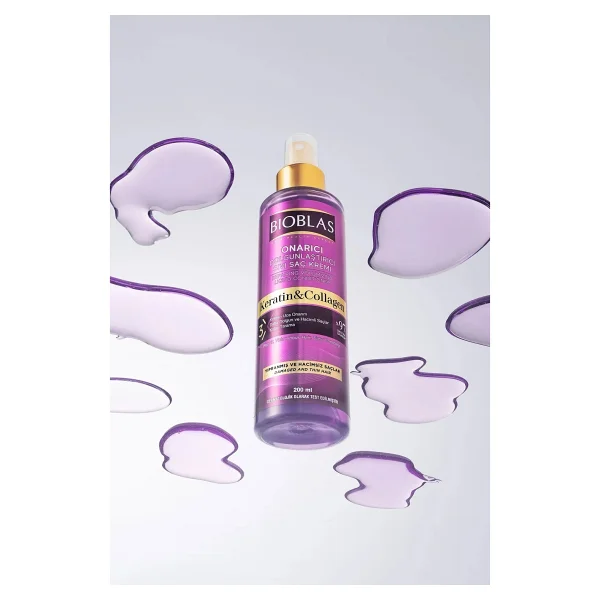 Bioblas Collagen & Keratin Onarıcı Dolgunlaştırıcı 200 Ml Sıvı Saç Kremi - Görsel 3