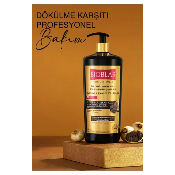Bioblas Siyah Sarımsaklı 1000 Ml Saç Dökülmesine Karşı Şampuan - Görsel 4
