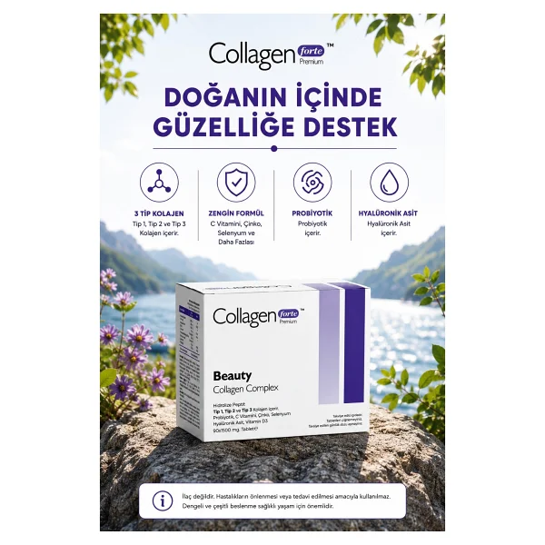 Collagen Forte Premium 3 Tip Kolajen 1200 mg 90 Tablet - Görsel 8