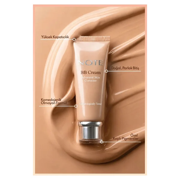 Note Nemlendirici Etkili Yoğun Kapatıcı 01 Medium Spf 15 35 Ml Bb Krem - Görsel 3