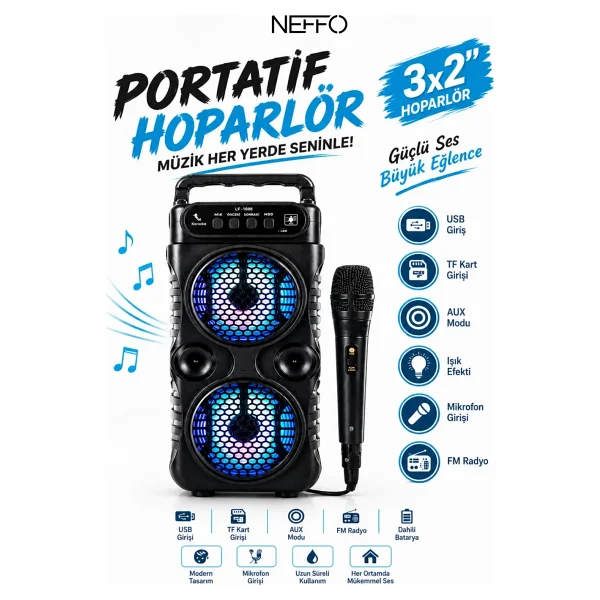 Torima GTS-1571 Mikrofonlu Bluetooth Hoparlör