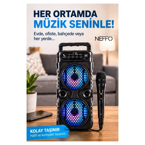Torima Gts-1571 Mikrofonlu Bluetooth Hoparlör - Görsel 3
