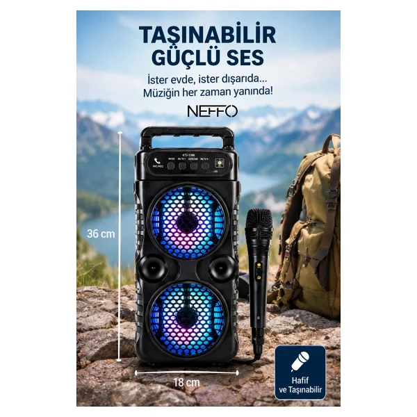Torima Gts-1571 Mikrofonlu Bluetooth Hoparlör - Görsel 6