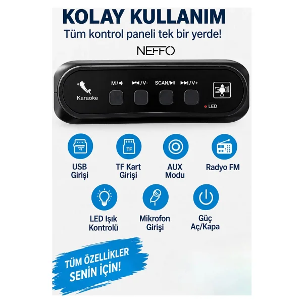 Torima Gts-1571 Mikrofonlu Bluetooth Hoparlör - Görsel 7