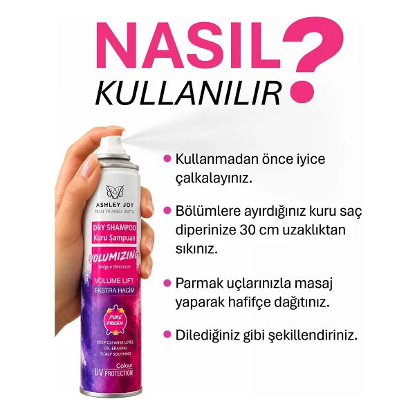 Ashley Joy Fresh & Up Görünmez 200 Ml Kuru Şampuan - Görsel 2