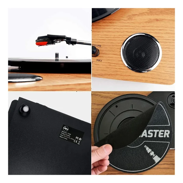 Record Master Tt249 Bluetooth Hoparlörlü Retro Pikap - Görsel 5