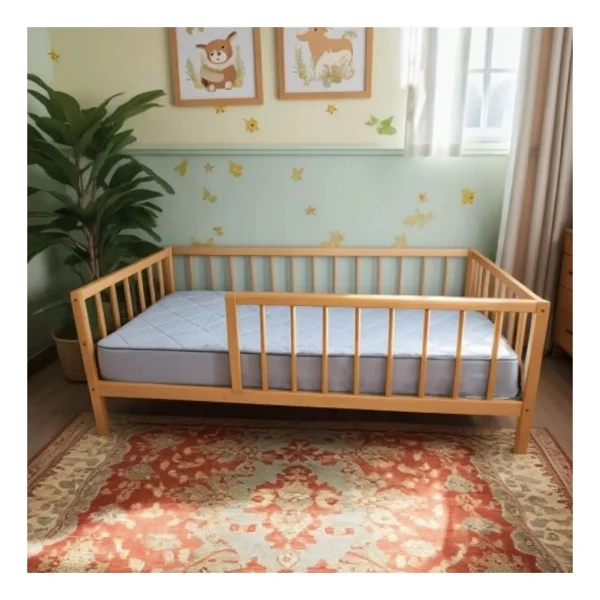 Doğal Masif Ahşap Butik Karyola Naturel Başlıksız 90x190 Cm - Çam - 90 X 190 Cm - Görsel 9