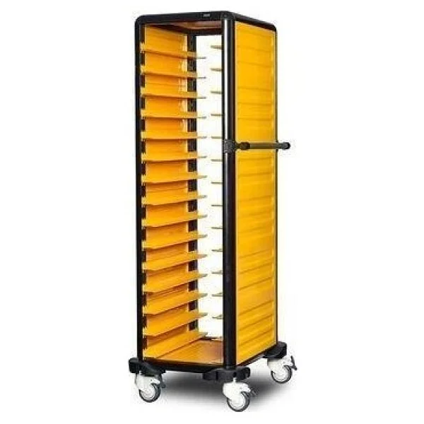 Gastrolley 150 Tekli Servis Tepsi Arabası, 2 Yanı Kapalı, 57x71x174 cm - Görsel 2