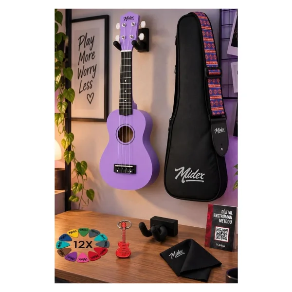 Midex Ukx-901 Bk Siyah Soprano Ukulele - Görsel 10
