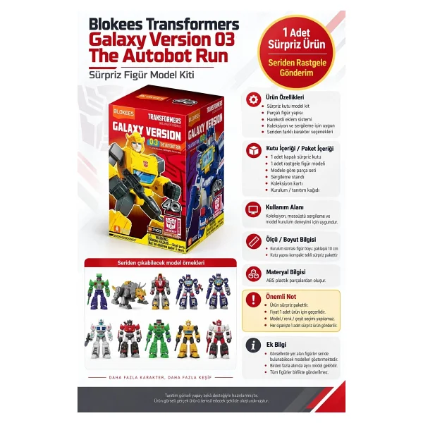 Blokees Transformers Galaxy Versiyon 03 The Autobot Run Figür - Görsel 2