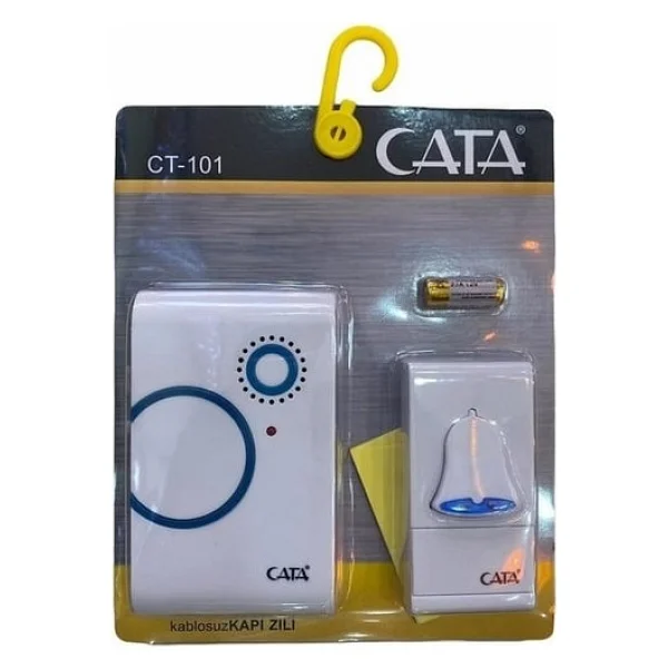 Cata Ct-101 Kablosuz Kapı Zili Mavi Farklı Ses Melodili Lüks Uzaktan Kumandalı Zil - Görsel 2