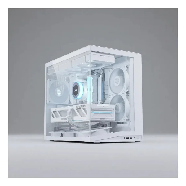 Lian Li O11 Dynamic Mini V2 Flow Fanlı Beyaz Atx Oyuncu Kasası - Görsel 6