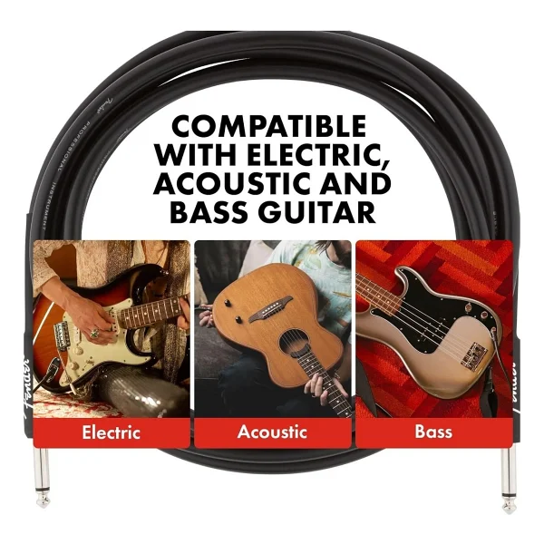 Fender Professional Series Instrument Cable 3 metre Enstrüman Kablosu - Görsel 4