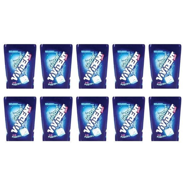 Vivident Xylit Mega Comfort Cube Nane Aromalı 86 Gr 10'lu Paket Sakız - Görsel 2