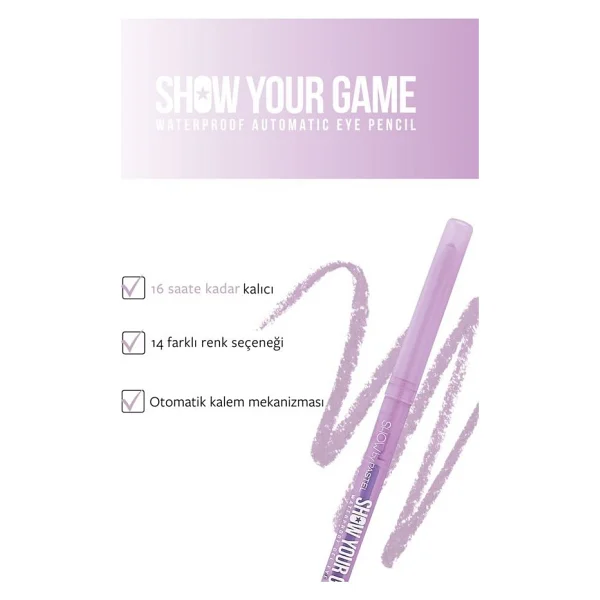 Show By Pastel Show Your Game Waterproof Göz Kalemi 404 - Görsel 4