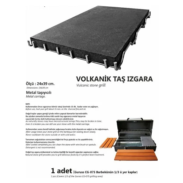 Guruss Cg-075 Tam Set Gece Mavisi Kömürlü Barbekü Mangal - Görsel 6