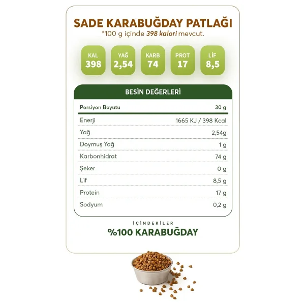 Glutensiz Fabrika Karabuğday Patlağı Sade 88 G X 6 Paket (Glütensiz & Vegan) - 528 Gr - Görsel 2