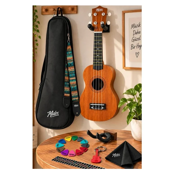 Midex Ukx-901 Bk Siyah Soprano Ukulele - Görsel 7