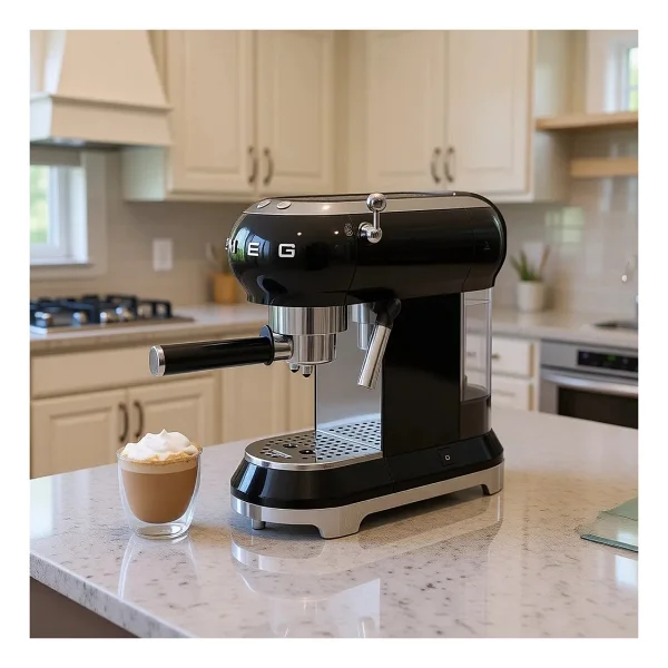 Smeg Ecf01bleu Retro Siyah Espresso Makinesi - Görsel 6