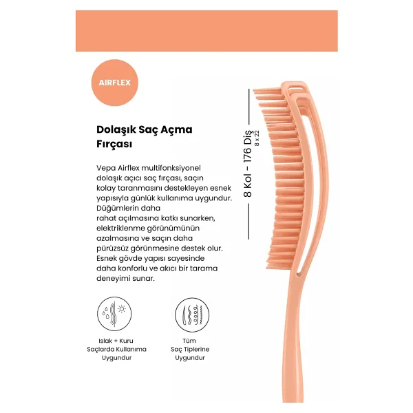 Vepa Airflex Saç Fırçası - Görsel 4