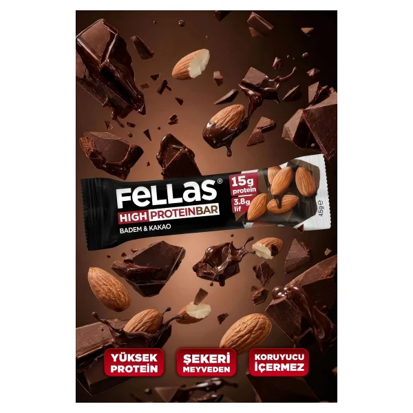 Fellas Bademli Ve Kakaolu 45 Gr 12'li Paket Meyve Barı - Görsel 7