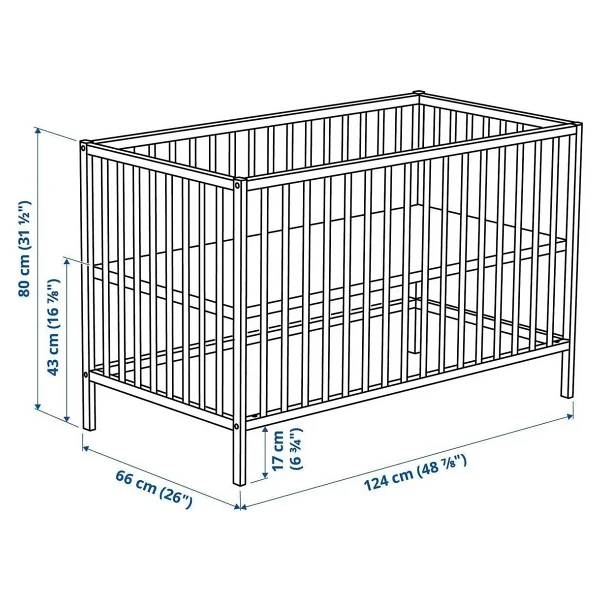 Ikea Sniglar 60x120 Cm Bebek Karyolası - Görsel 7