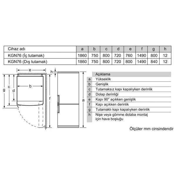 Profilo Bd3076ıfan Kombi No Frost Buzdolabı - Görsel 4