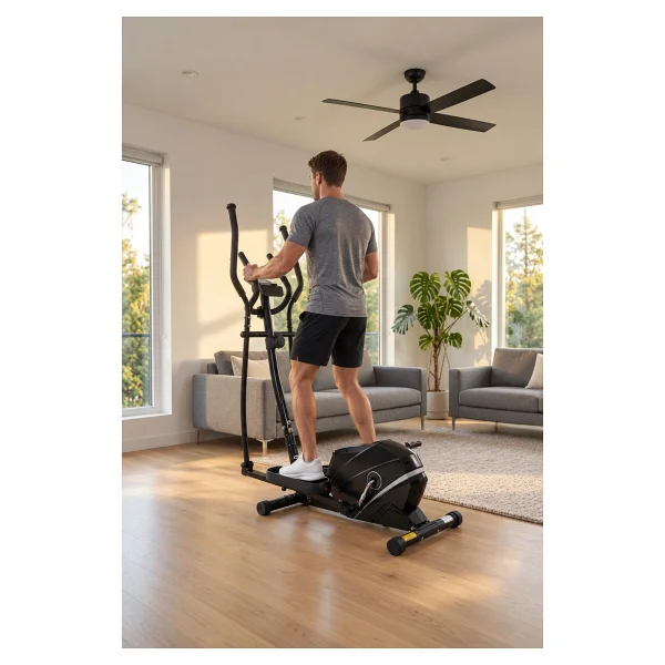 V-Fit By Voit Runmate Manyetik Eliptik Bisiklet Sessiz Çalışan, Elden Nabız Ölçerli - Selesiz - Görsel 3