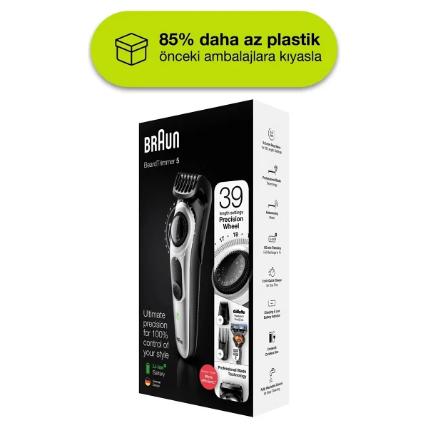 Braun BT5265 + Gillette Fusion5 ProGlide Saç ve Sakal Şekillendirici - Görsel 7