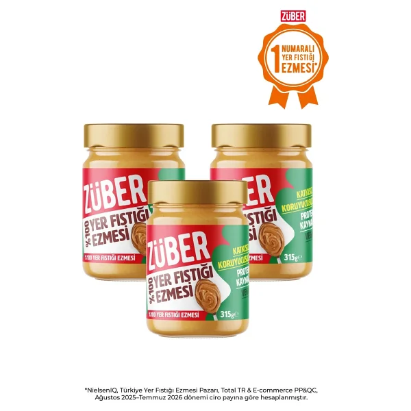 Züber %100 Fıstık Ezmesi 315 Gr 3'lü - Görsel 2