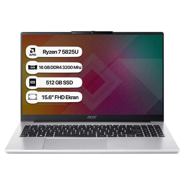 Acer Aspire Al15-45p-R11d Nx.Dlqey.001 Ryzen 7 5825u 16 GB 512 GB SSD Radeon Graphics 15.6" Full HD Notebook - Görsel 2