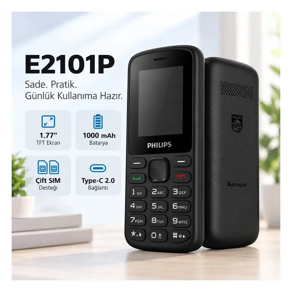 Philips E2101p Tuşlu Telefon - Görsel 2