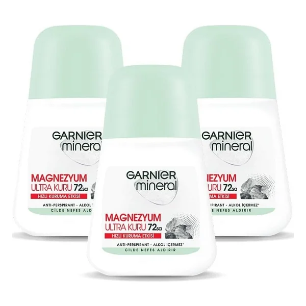 Garnier Mineral Magnezyum Ultra Kuru 50 ml 3 Adet Kadın Roll-On - Görsel 6