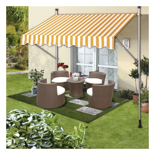 Sunfun Teleskopik Tente Sarı-Beyaz 300x130 cm - Görsel 4