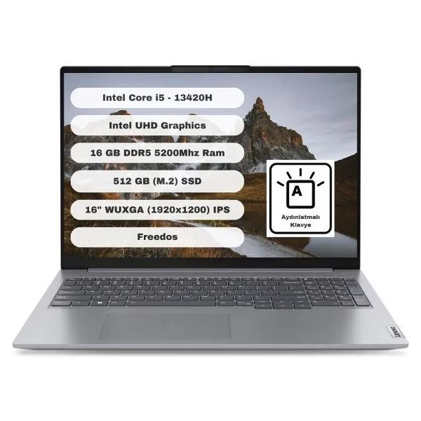 Lenovo Thinkbook 16 Gen 6 21kh00sxtr İ5-13420h 16 GB 512 GB SSD UHD Graphics 16" Wuxga Notebook - Görsel 7