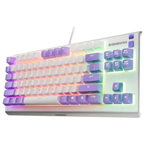 Steelseries Apex 3 Tkl Beyaz-Mor RGB Kablolu Oyuncu Klavyesi - Görsel 4