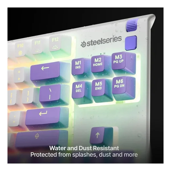 Steelseries Apex 3 Tkl Beyaz-Mor RGB Kablolu Oyuncu Klavyesi - Görsel 7