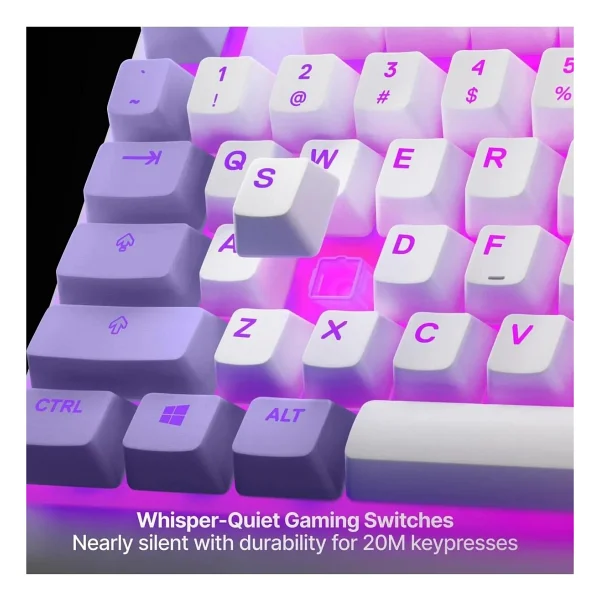 Steelseries Apex 3 Tkl Beyaz-Mor RGB Kablolu Oyuncu Klavyesi - Görsel 8