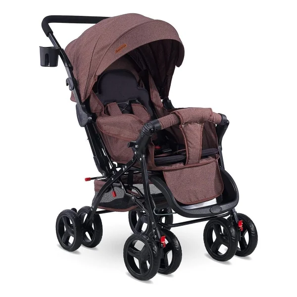 Babyhope 603 Gri Çift Yönlü Bebek Arabası - Görsel 3