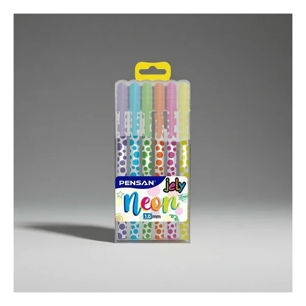 Pensan Jely Neon 1.0 mm 6'lı Jel Kalem - Görsel 4