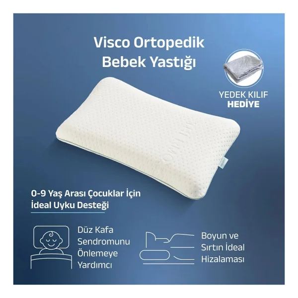 Viscotex Ortopedik Bebek Yastığı 50x32x6 Cm - Görsel 4