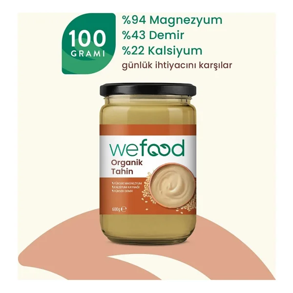 Wefood Organik Tahin 600 Gr 3'lü - Görsel 4