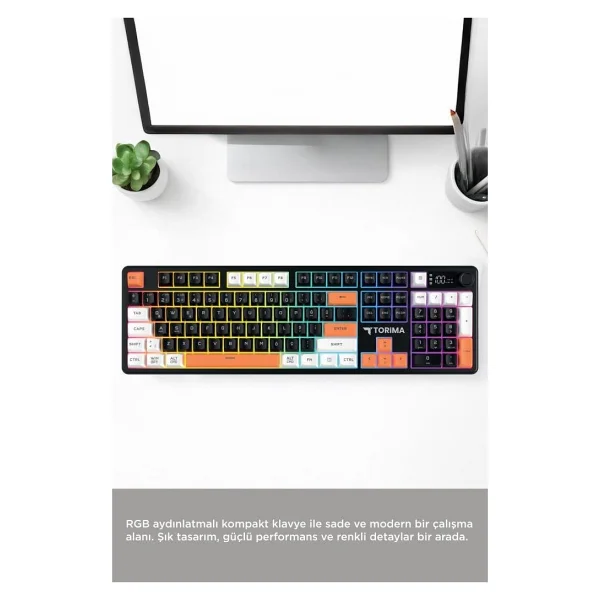 Torima Tk14 RGB Kablolu/Kablosuz Oyuncu Klavyesi - Görsel 4